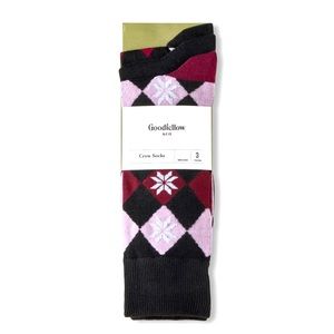 GoodFellow & Co Men’s Diamond Pattern Socks | 3 Pairs | Size: 7 - 12 | NWT